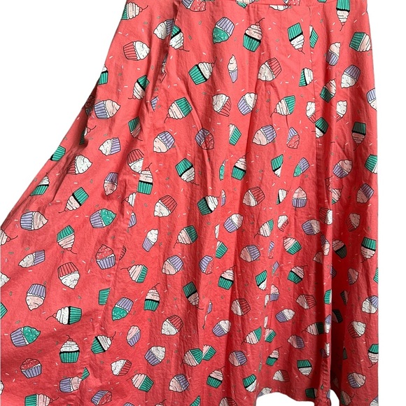 Torrid Fit Flare Poplin Cupcake Print Dress Size 3 - Picture 7 of 17